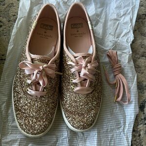 Keds x Kate Spade rose gold glitter